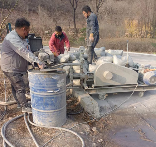 长汀路面下沉注浆